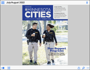 Graphic of the digital edition of the Jul-Aug 2022 issue of Minnesota Cities magazine