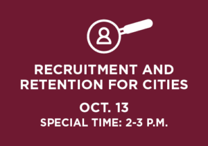 Recruitment and Retention for Cities webinar icon