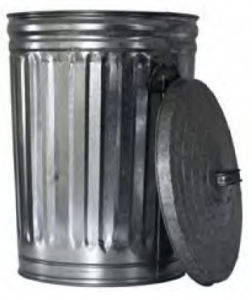 A garbage can