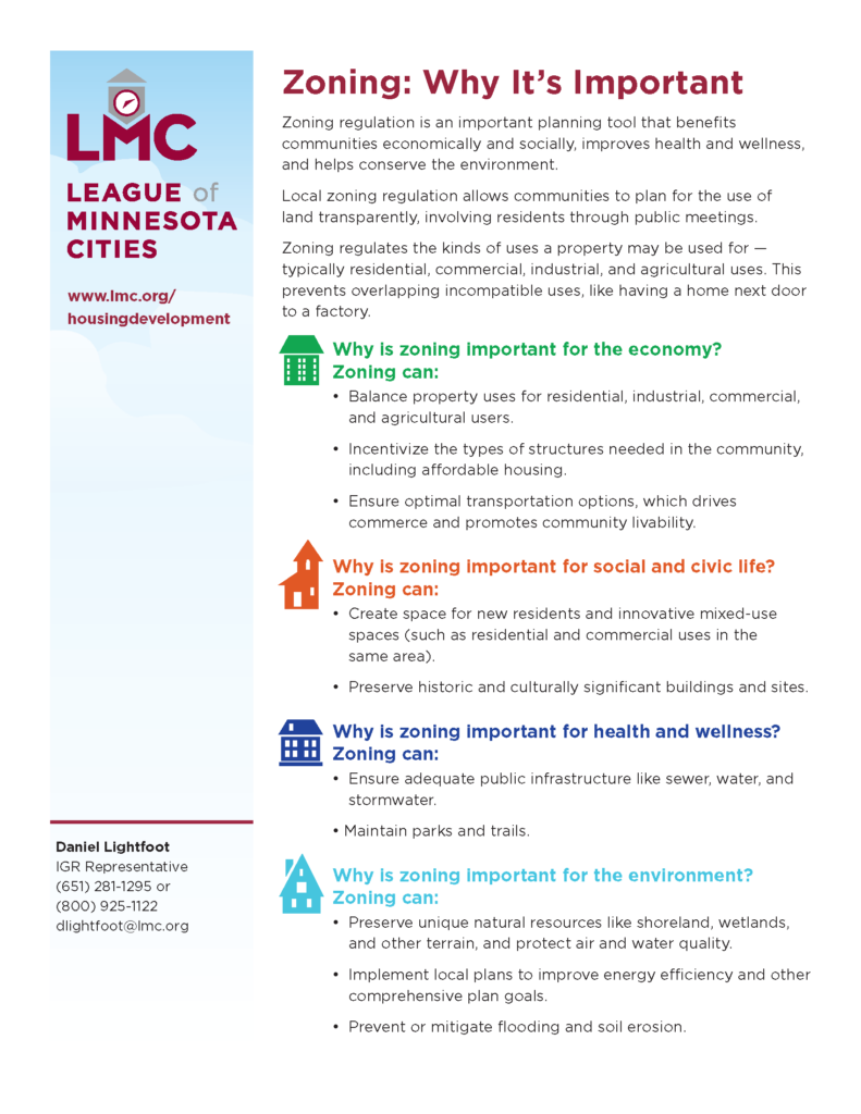 Zoning Why It’s Important League of Minnesota Cities