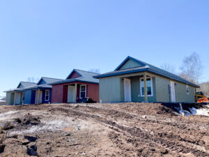 New cottage homes in Cottage Village Park of Duluth are pictured.