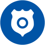 simple icon depicting a police badge 