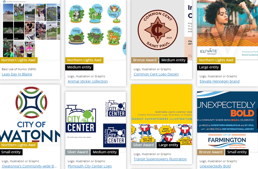 Screenshot of the MAGC Awards Gallery