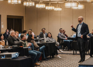 LMC Executive Director Luke Fischer speaks to Elected Leaders Institute attendees.