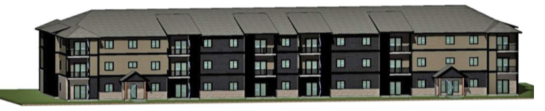 Apartment building illustration.