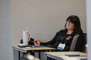 A Loss Control attendee looks on during a session at the St. Paul Loss Control workshop.