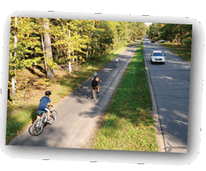 A multiuse path in northern Minnesota.