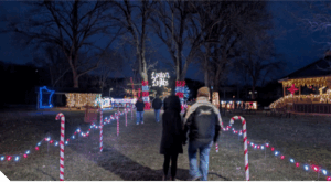 Holiday lights in Lanesboro.