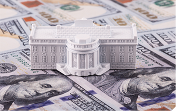 A miniature government building.