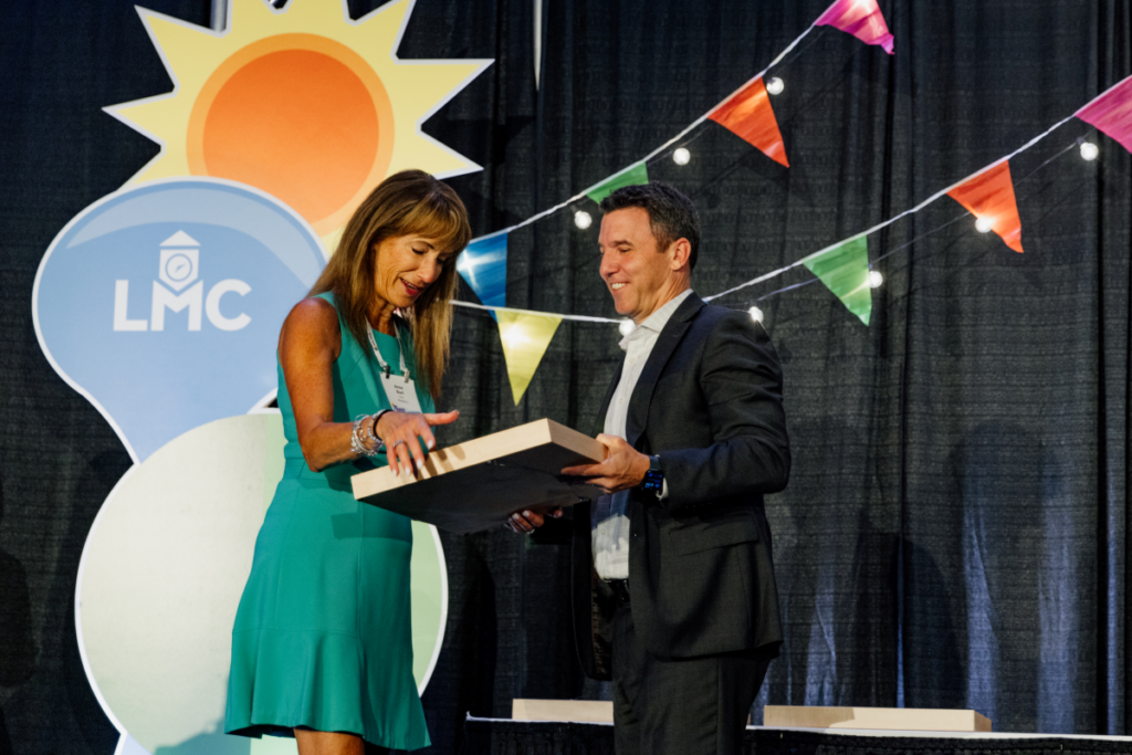 Woodbury Mayor Anne Burt receives her 2025 Emerging Leader Award.