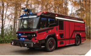 A shiny new fire truck