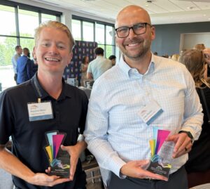 Matt Wales and Luke Fischer pose with their Northern Lights Award trophies at the 2026 MAGC Northern Lights Award Show.